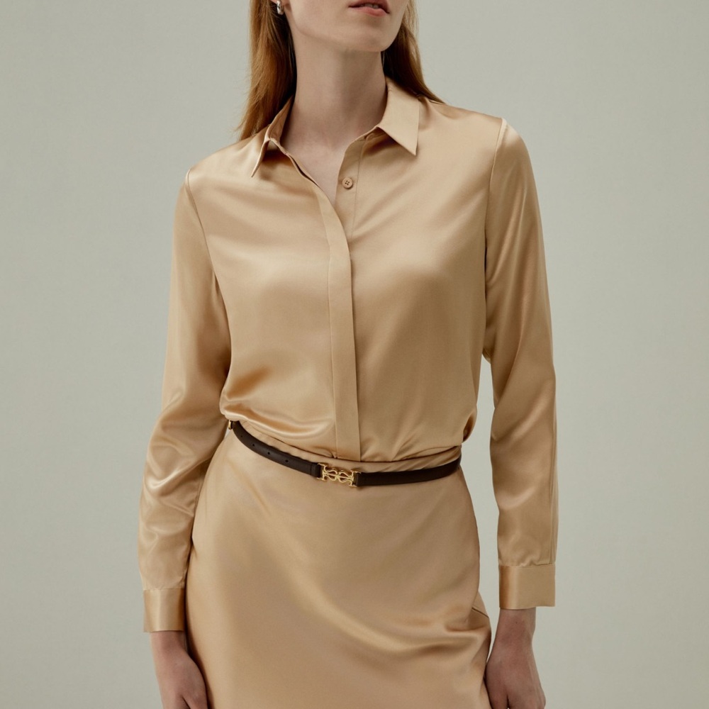 Lilysilk Basic Concealed Placket Silk Shirt